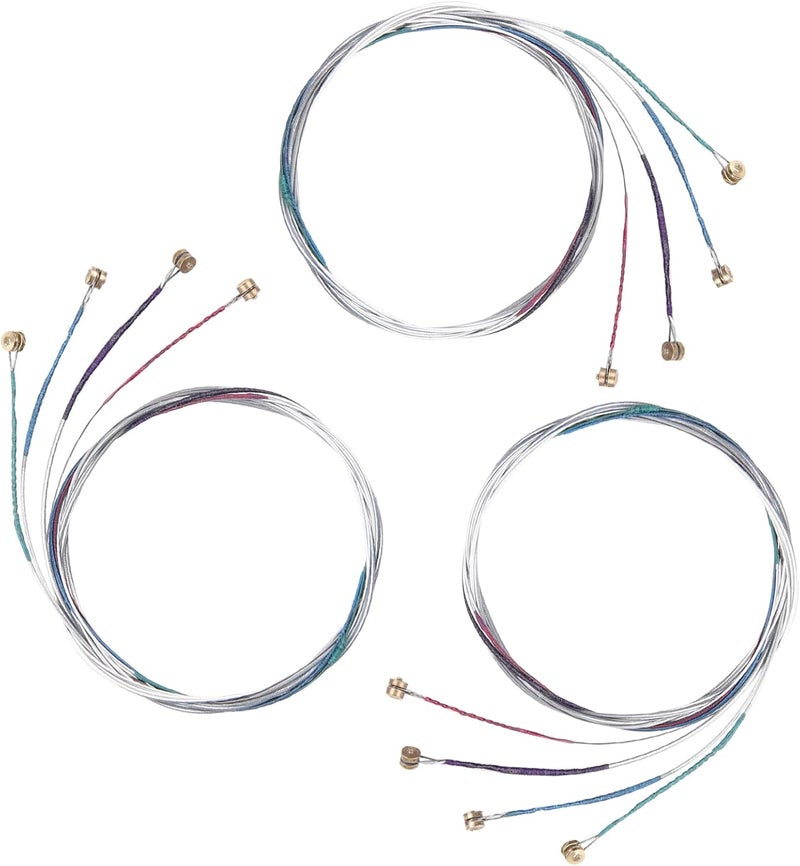 NICECRAFT 12 Pcs 3 Pack Violin Strings 4/4 Full Set, Universal Classic Steel Core with Nickel-plated Ball End for Violin Instruments (G-D-A-E) - Image 1